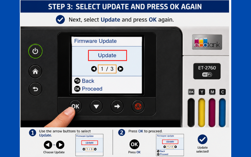 epson printer settings firmware update 