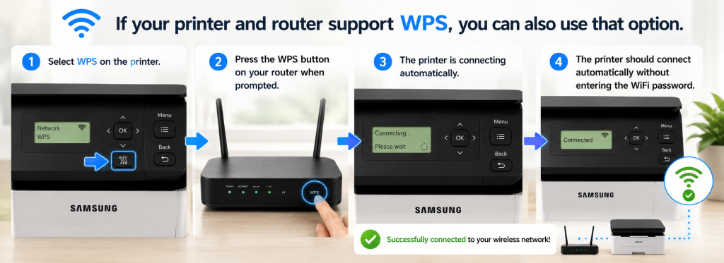 Connect a Samsung Printer Using WPS